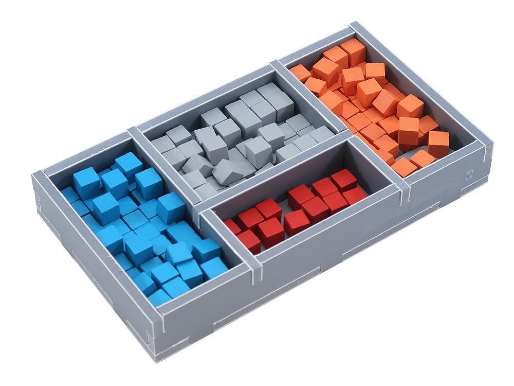 Close-up of organized compartments in Folded Space insert for Pipeline