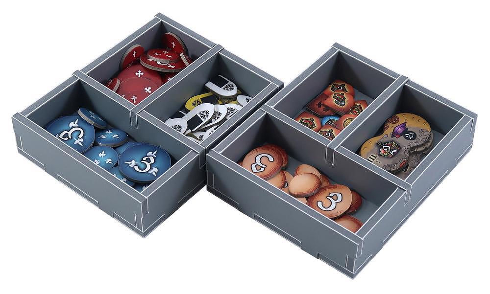 Folded Space insert with compartments open, highlighting its design to organize Praga Caput Regni components