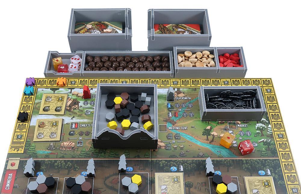 Folded Space Raiders of Scythia game insert organizer with trays for components