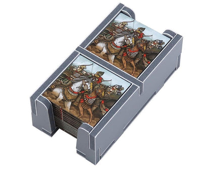 Folded Space organizer insert for Raiders of Scythia, showing stored game cards