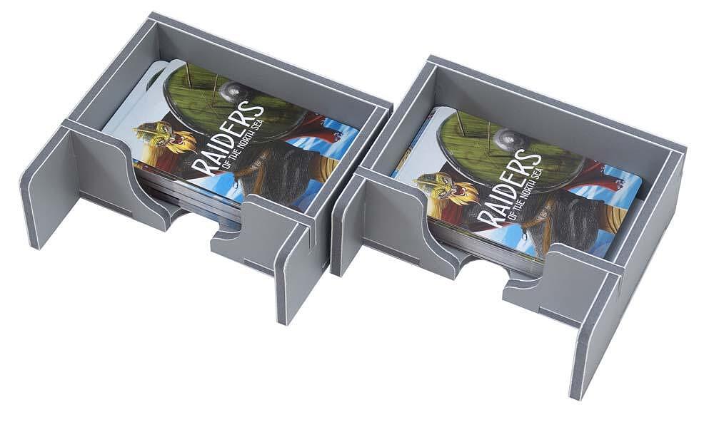 Folded Space insert organizer for Raiders of the North Sea, two card slots, grey