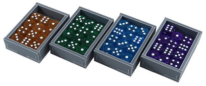 Folded Space insert showing compartments holding cards and tokens for Rajas of the Ganges