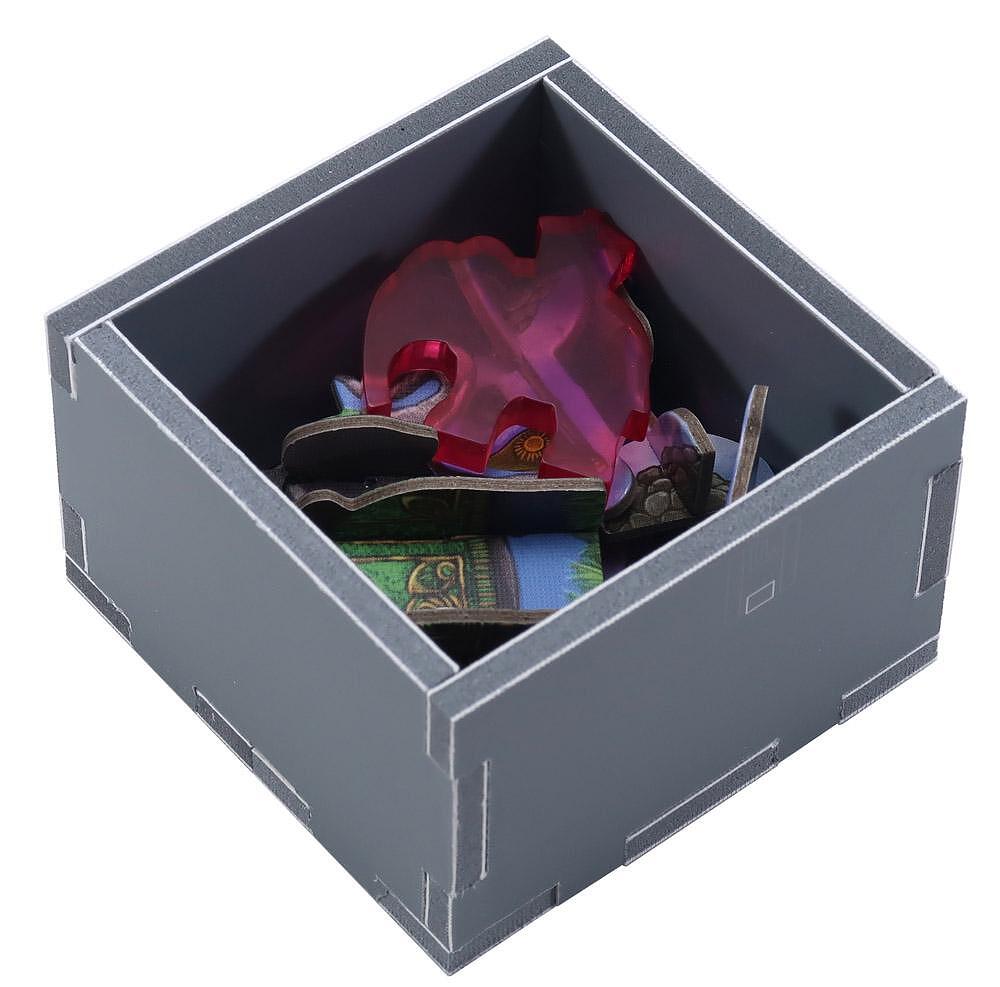 Folded Space game insert organizer displaying detailed compartments and trays for Rajas of the Ganges