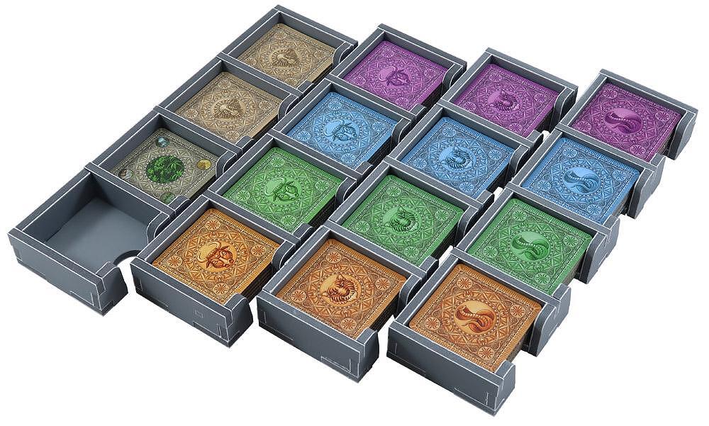 Folded Space insert organizer for Rajas of the Ganges, empty and folded flat for compact storage