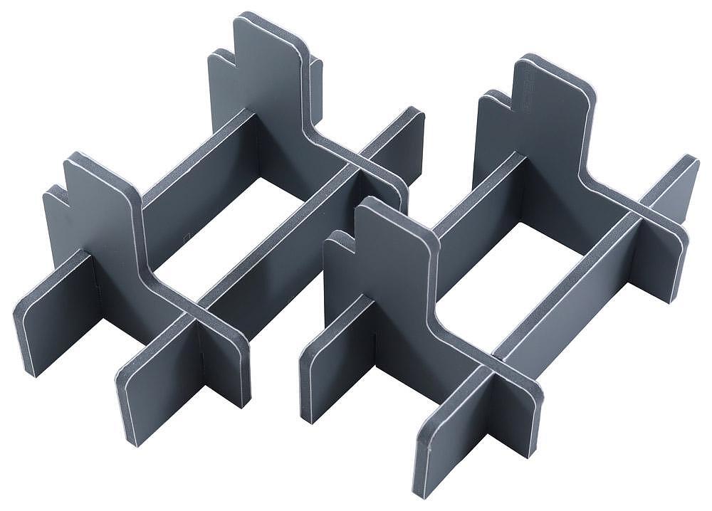 Folded Space insert showing cards and game pieces arranged inside compartments for Rajas of the Ganges