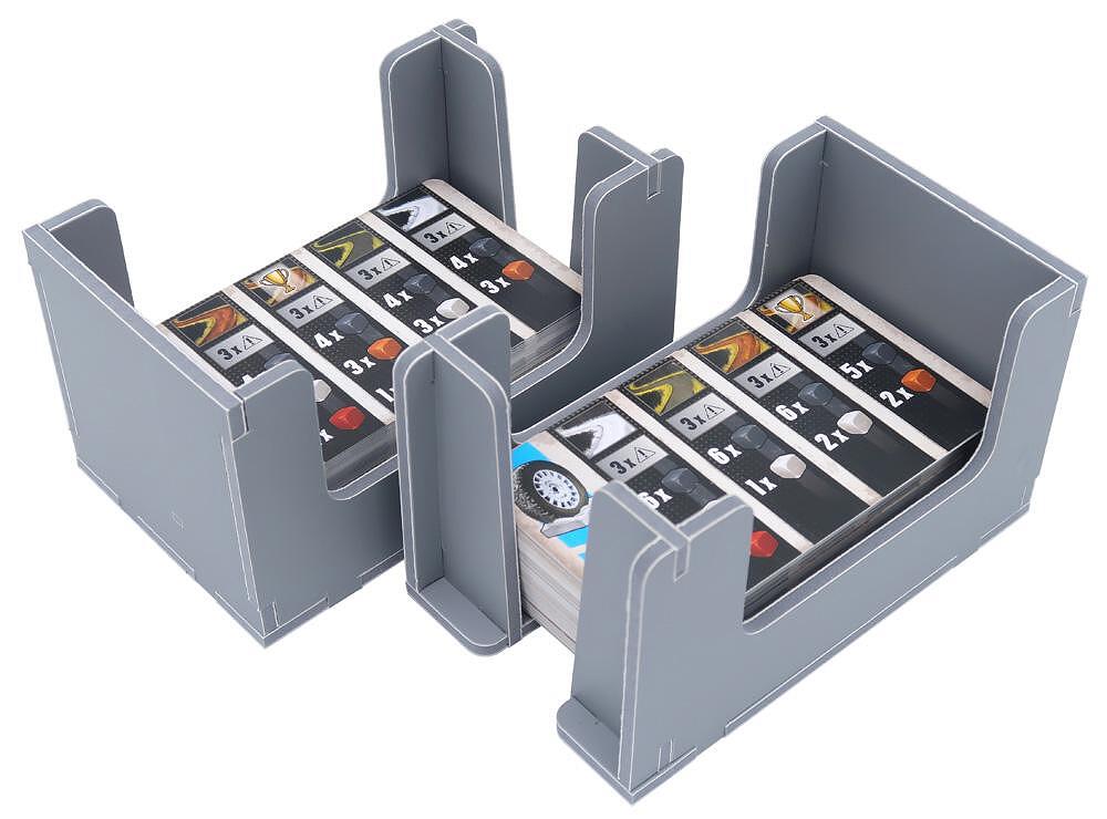 Folded Space game insert for Rallyman Dirt, detailed compartment layout