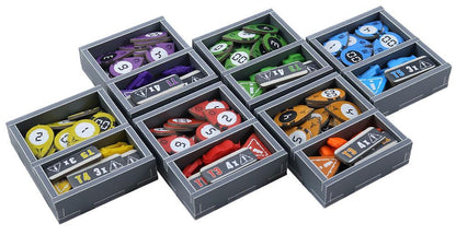 Folded Space organizer insert for Rallyman GT showing detailed component slots