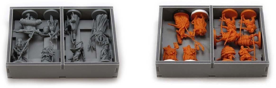 Top view of Folded Space insert for Rising Sun Daimyo box fully loaded