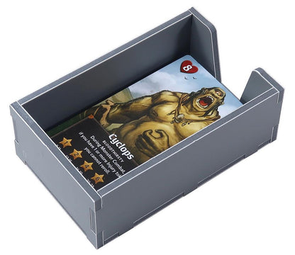 Folded Space Roll Player organizer insert with tokens and cards in place