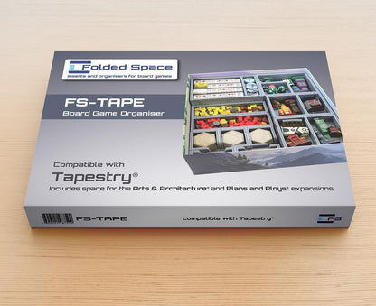 Folded Space game insert organizer for Tapestry, folded flat