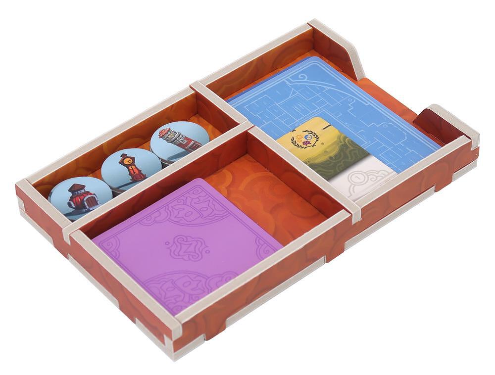 Folded Space Tapestry game organizer insert with cards and tokens
