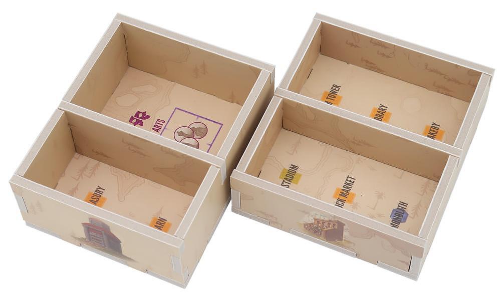 Folded Space Tapestry insert organizer for 4 game boxes