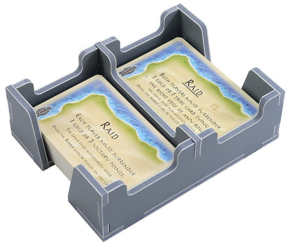 Top-down view of Targi inserts neatly storing components