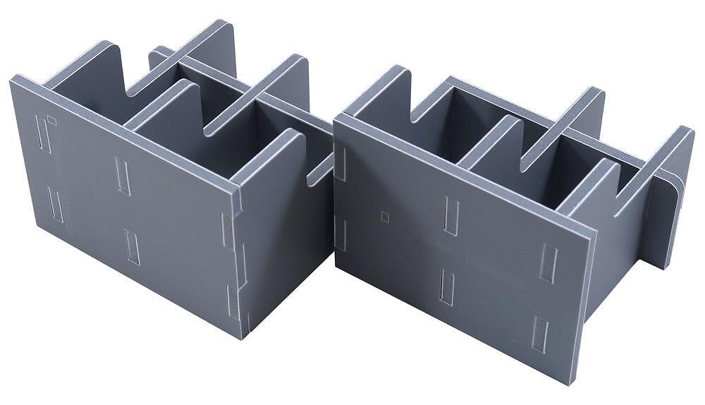 Folded Space - Game Inserts for The Taverns of Tiefenthal showing the insert with components laid out in compartments inside the box
