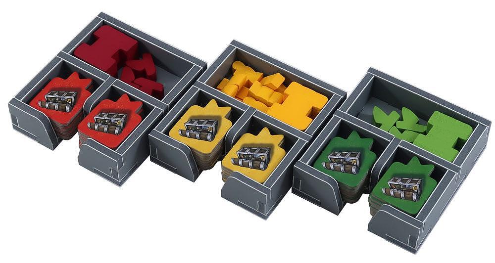Folded Space organizer insert showing compartments for Terra Mystica: Merchants of the Seas game components