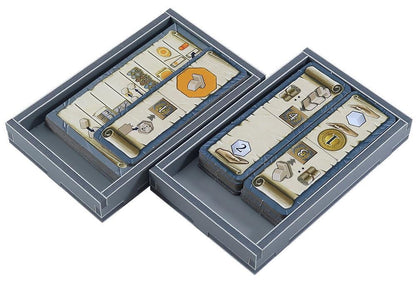 Folded Space insert organizer designed to fit Terra Mystica: Merchants of the Seas game contents