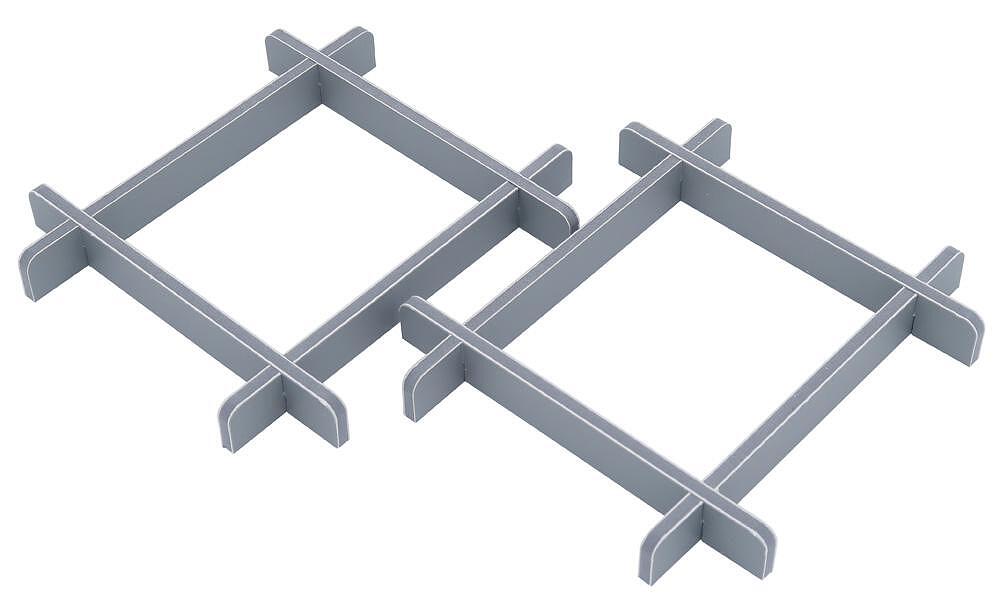 Insert trays removed and displayed separately for Tiletum organization