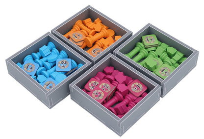 Close-up of Folded Space insert showing separated trays for Tiletum