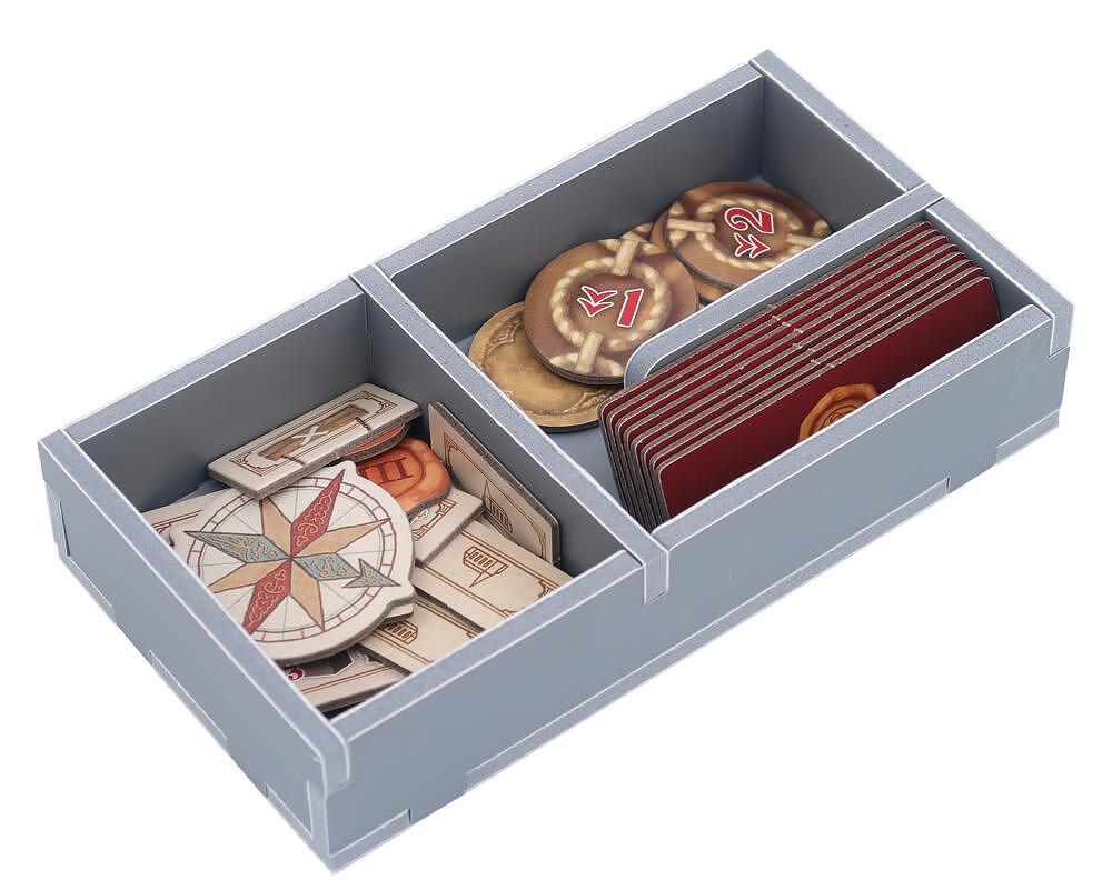 Folded Space insert loaded with Tiletum player and game tokens