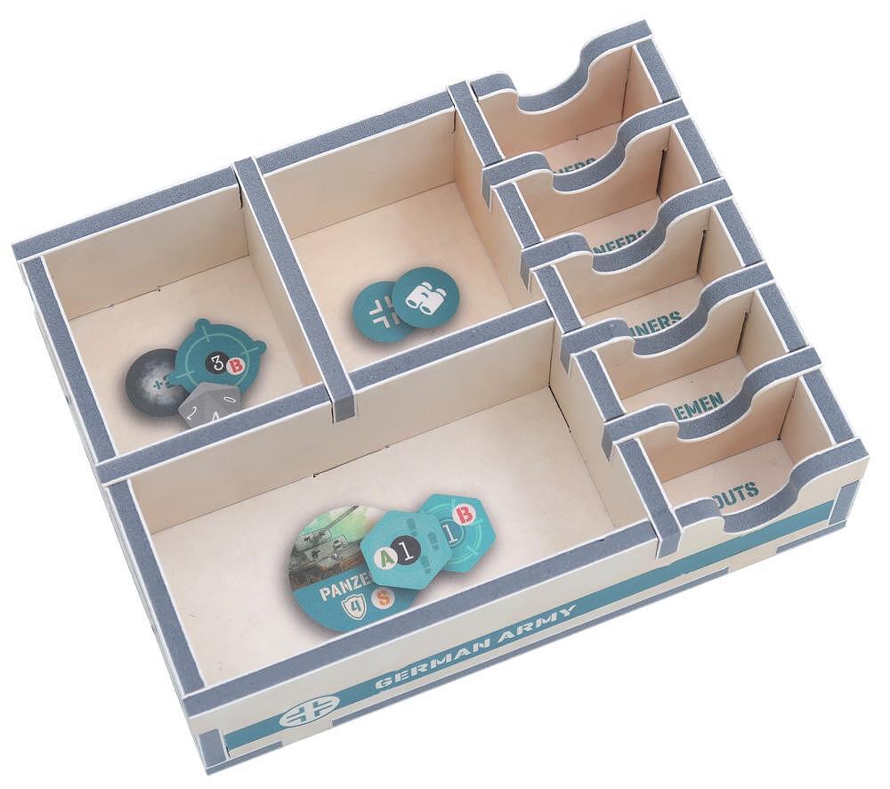 Trays designed for quick setup with labeled compartments