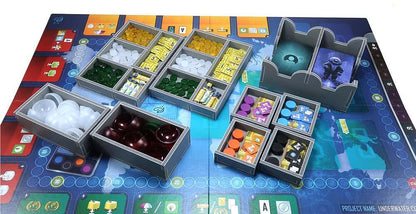 Fully assembled Folded Space insert showing organized layout for Underwater Cities