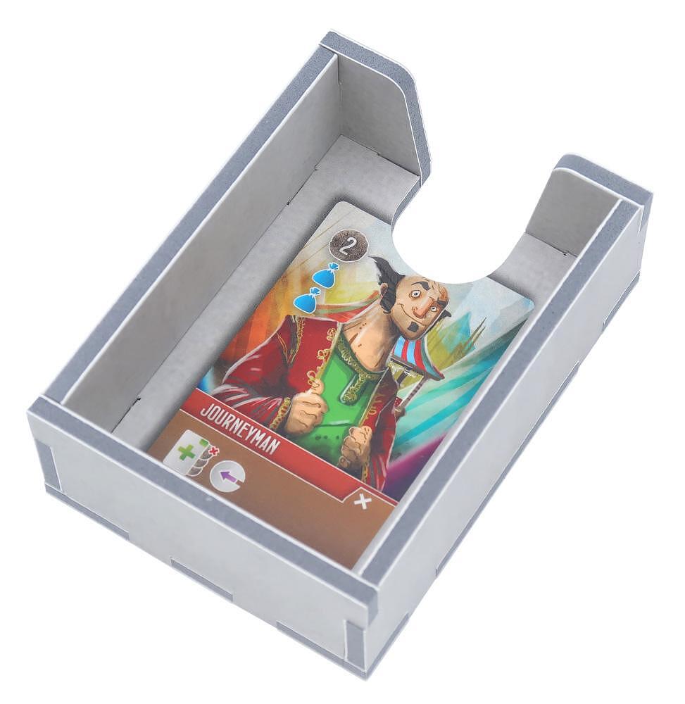 Folded Space insert organizing a Journeyman game card
