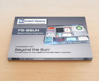Folded Space board game organizer for Beyond the Sun with Leaders of the New Dawn expansion