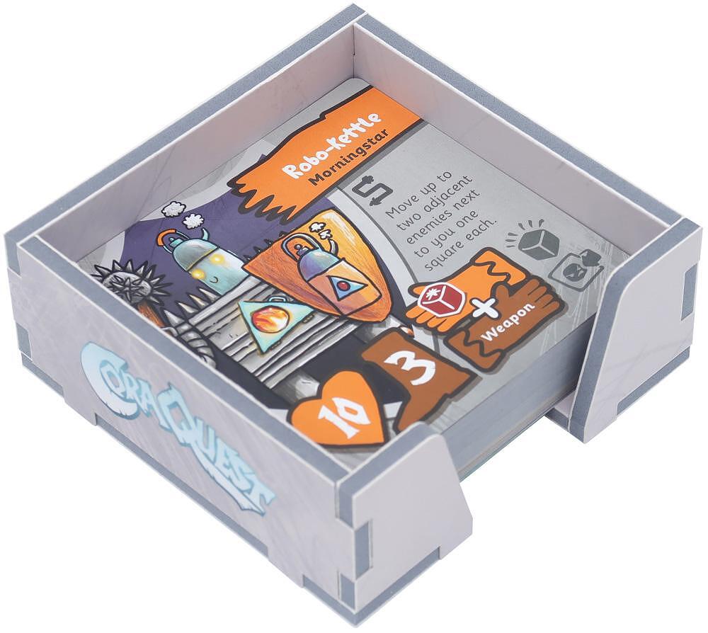 Robo-Kettle Morningstar board game accessory tray with cards and tokens