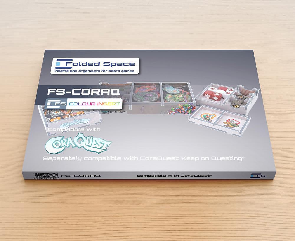 Folded Space board game organiser for CoraQuest with FS Colour Insert