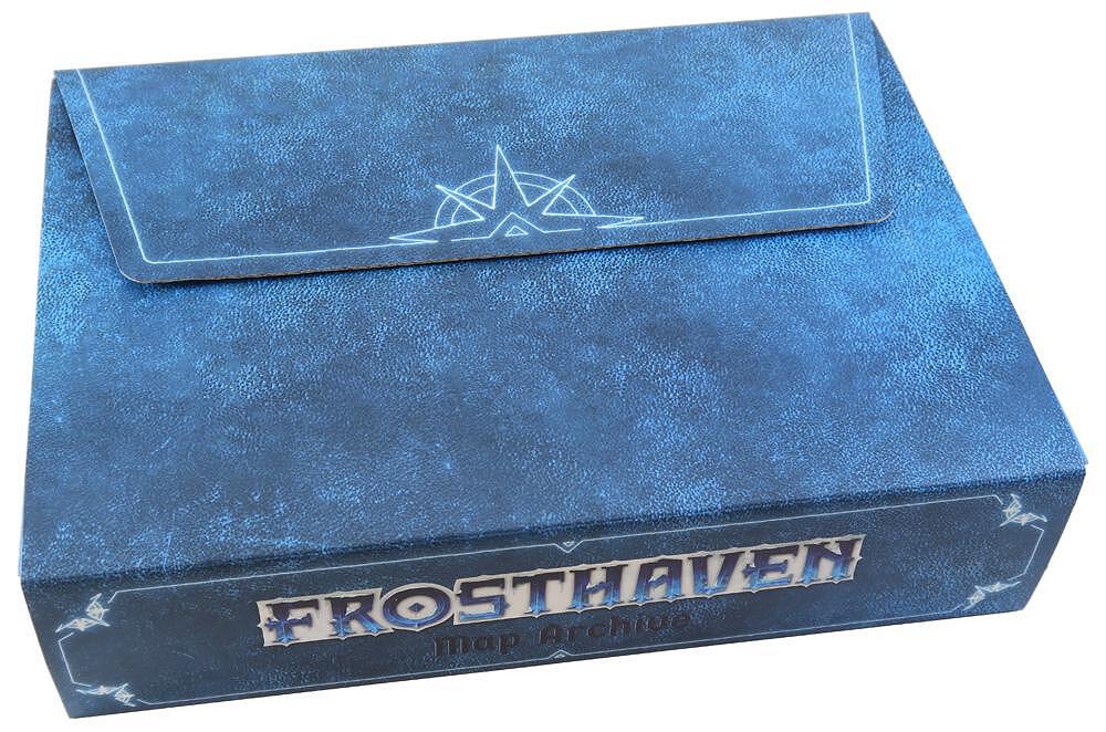 Folded Space game insert organizer for Frosthaven Map Archive product packaging front view