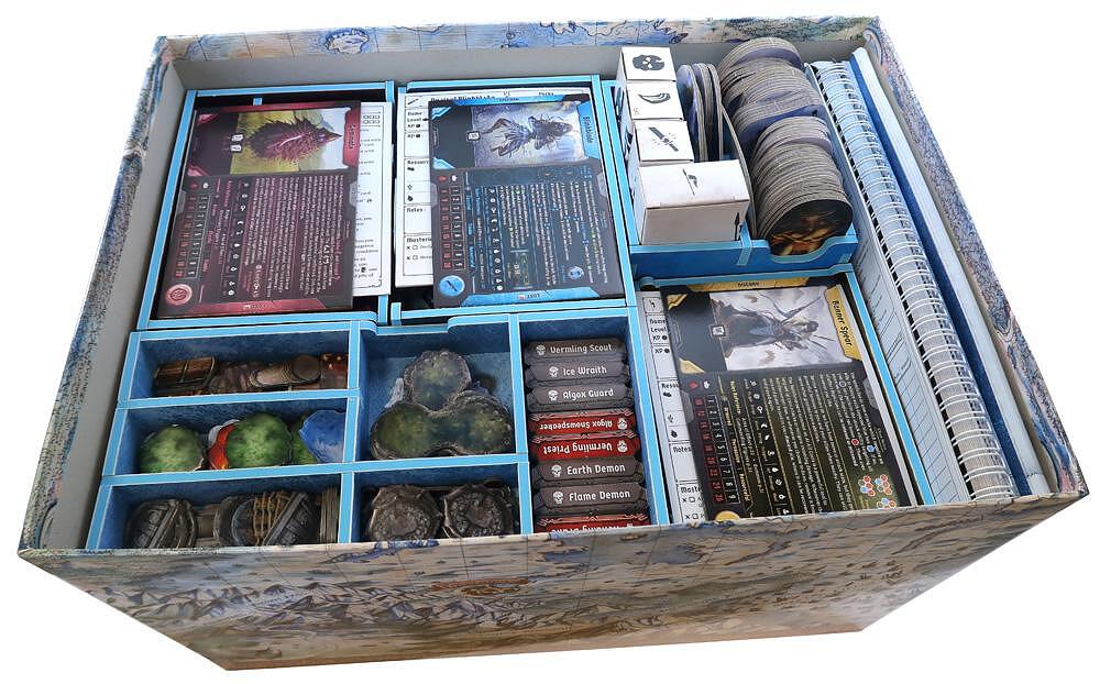 Folded Space Frosthaven game insert organizer for board game components