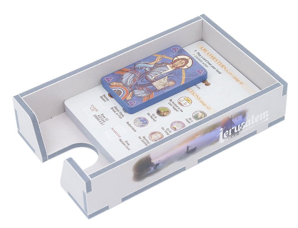 Jerusalem: Anno Domini board game box insert with rulebook & card deck