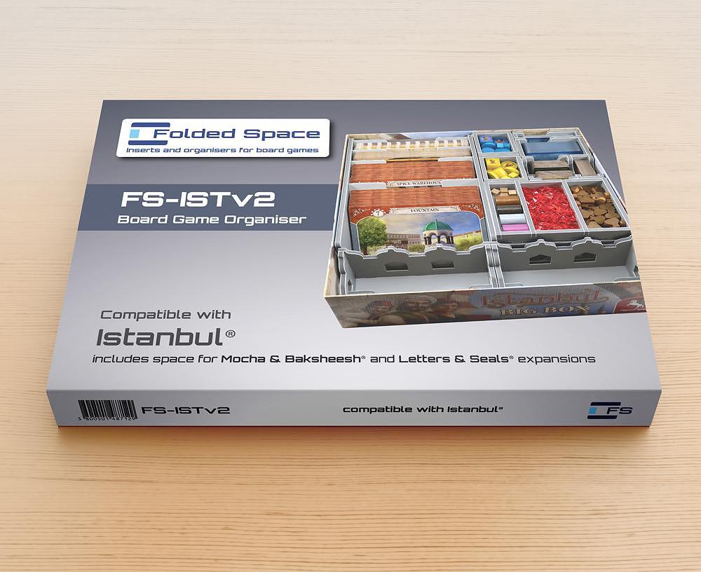 Folded Space FS-ISTV2 organizer for Istanbul board game with expansions