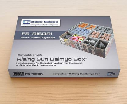 Folded Space game insert box for Rising Sun Daimyo, closed view