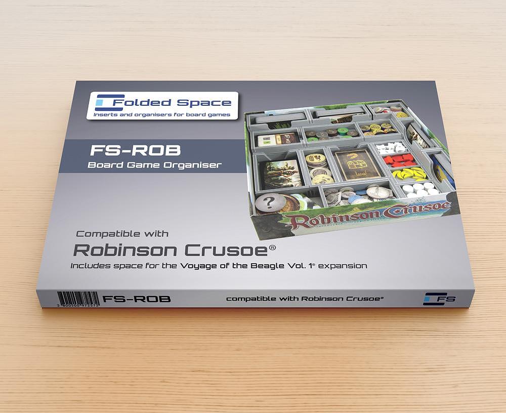 Robinson Crusoe box with Folded Space insert fully loaded