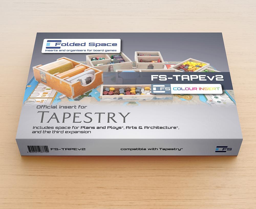Folded Space FS-TAPEV2 Tapestry organizer with expansions shown in box