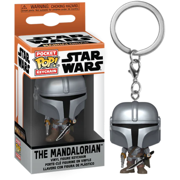 Star Wars: Mandalorian - Mandalorian With Darksaber Pop! Vinyl Keychain - Good Games
