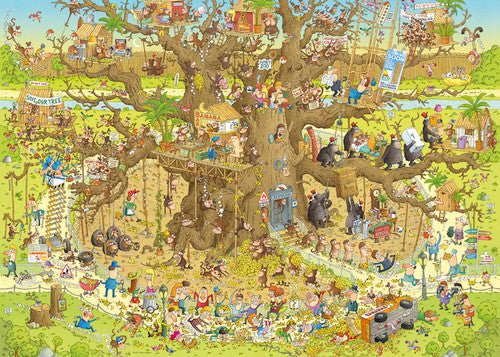 Heye - Monkey Habitat Funky Zoo 1000 Piece Jigsaw - Good Games