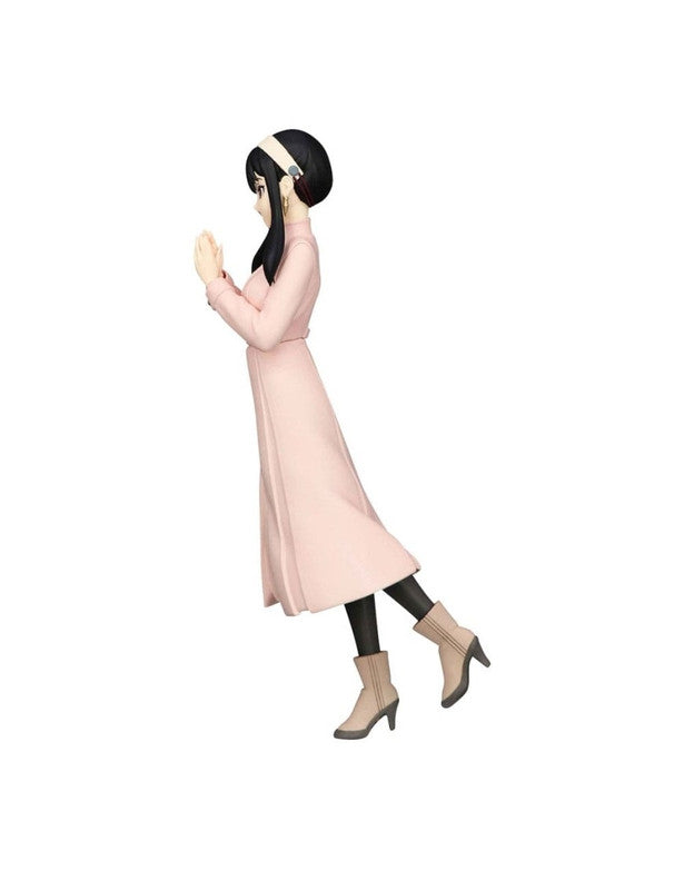 Spy x Family Yor Forger anime figure in light pink dress and tan ankle boots