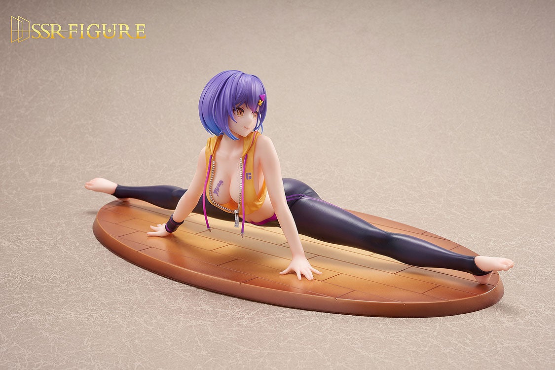 Close-up of SSR Yura: Split Version figure showing expressive face and flowing hair