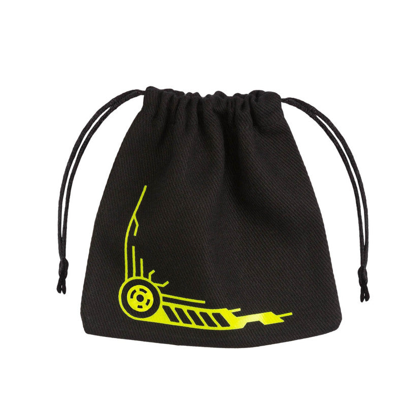 Q Workshop - Galactic Black and Yellow Dice Bag - Good Games