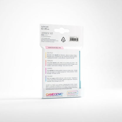Gamegenic Prime Japanese Sized Sleeves (60) - Clear