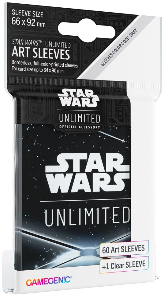 Gamegenic Star Wars Unlimited Art Sleeves - Card Back Black - Good Games