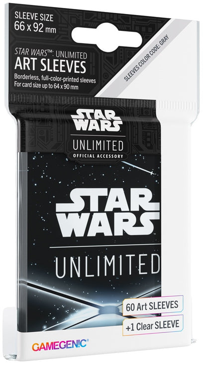 Gamegenic Star Wars Unlimited Art Sleeves - Card Back Black - Good Games
