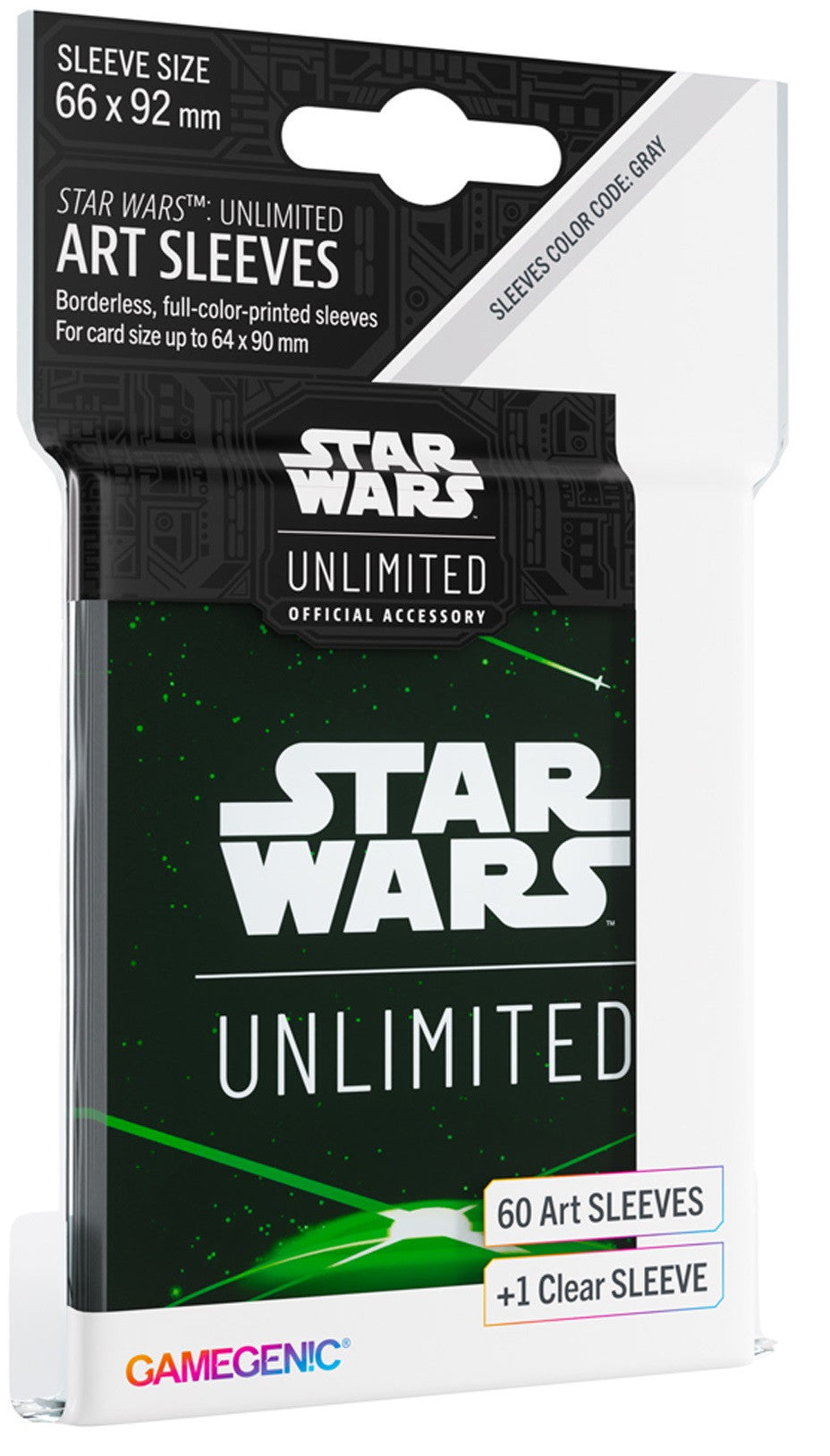 Gamegenic Star Wars Unlimited Art Sleeves - Card Back Green - Good Games