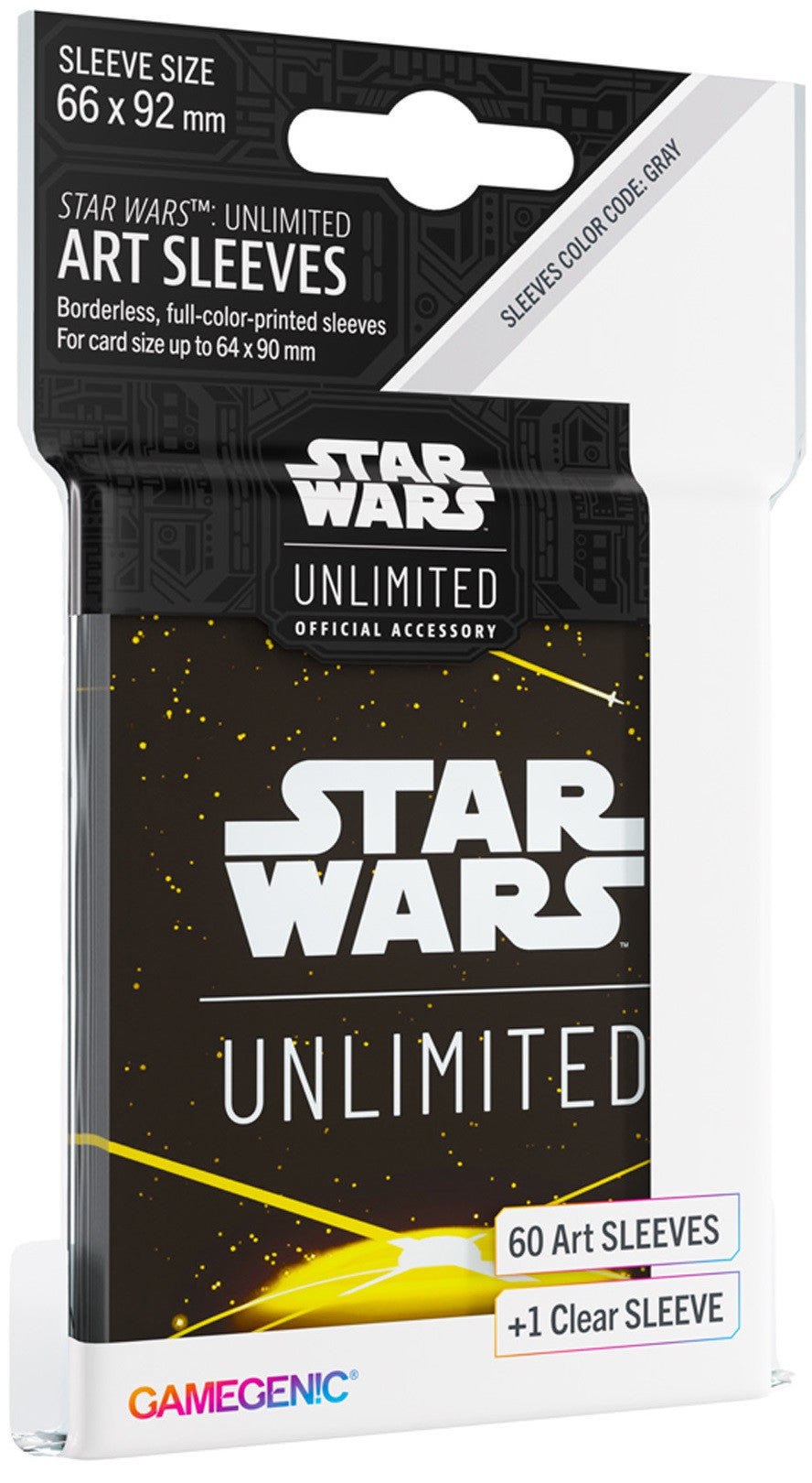 Gamegenic Star Wars Unlimited Art Sleeves - Card Back Yellow - Good Games