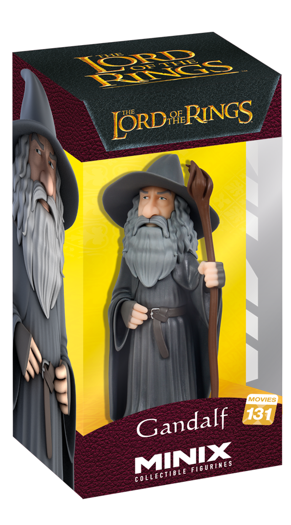Gandalf Minix figure front view with staff