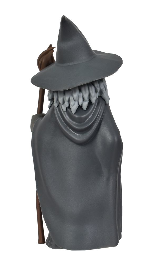 Gandalf Minix figure rear view with flowing grey robe