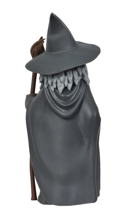 Gandalf Minix figure rear view with flowing grey robe