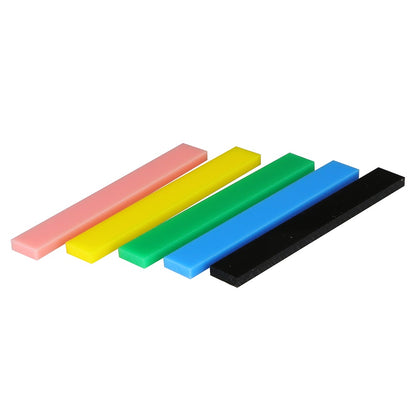 Godhand acrylic FF backing boards 5 piece set in pink yellow green blue and black colors for model kit support and crafting